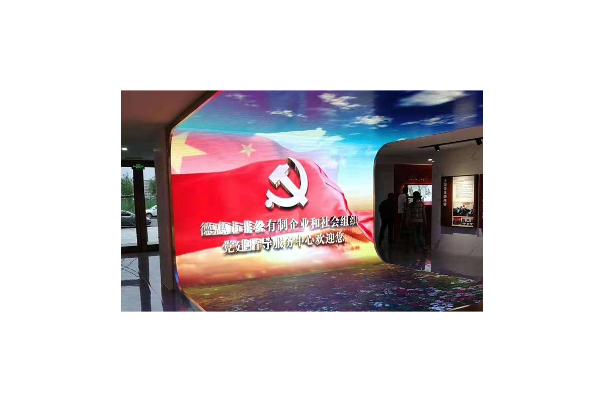 吉林省德惠市非公有制企業(yè)和社會組織黨建指導(dǎo)服務(wù)中心天幕地磚曲屏組合